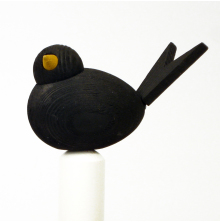 Fågel till hållare svart