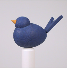 Fågel till hållare mörkblå