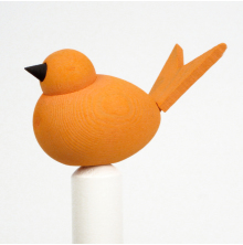 Fågel till hållare orange