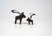 Älg mini med band svartbrun