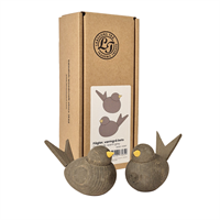 Fåglar varmgrå bets 2-pack