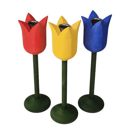 Tulpanljusstake röd bets - Sista chansen