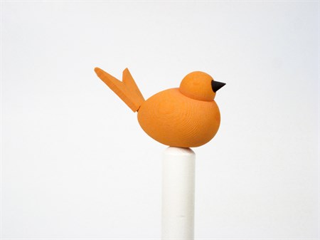 Fågel  till hållare orange