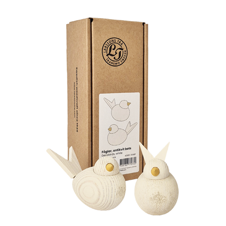 Fåglar antikvit bets 2-pack
