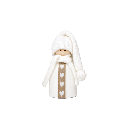 Tomte med hjärtband liten vit - Utgående