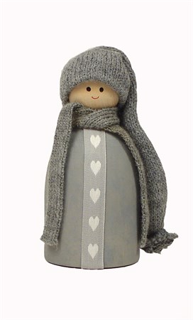 Tomte med hjärtband mellan, grå