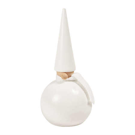 Klot-tomte stor vit