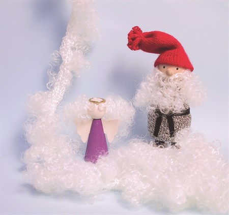 Änglahår/tomteskägg vitt 2 m