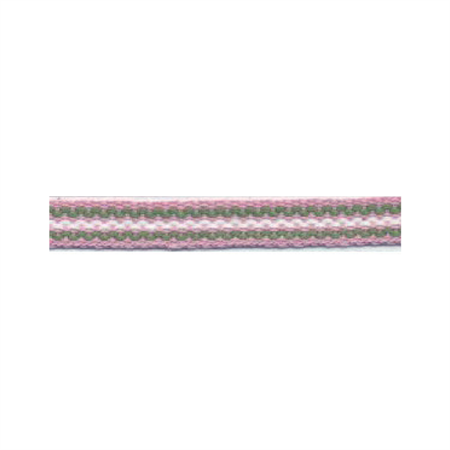 Band 7 mm grön/rosa/vit 100m/rulle
