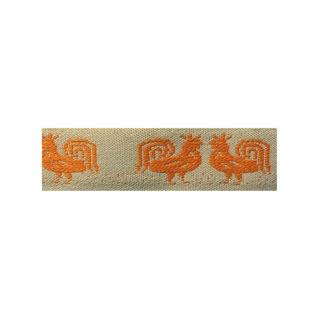 Band tuppar 25mm, orange/linne 25 m/rulle