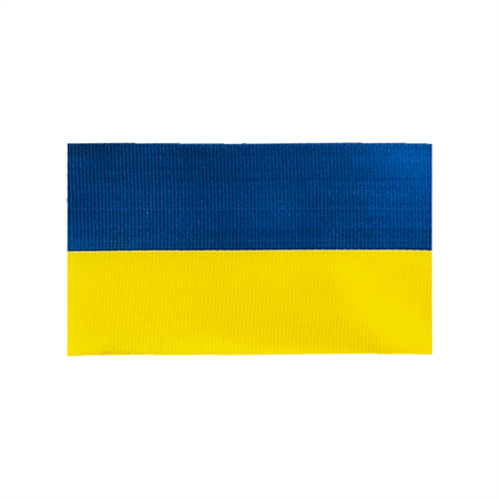 Ribbon 40 mm blue-yellow poly.