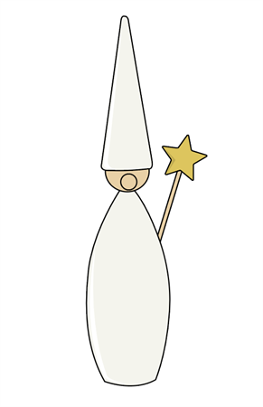 Star boy "Stellan", white, pkg
